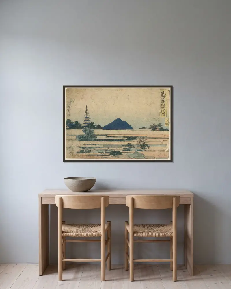 Chiryū von Katsushika Hokusai gerahmt an einer Wand