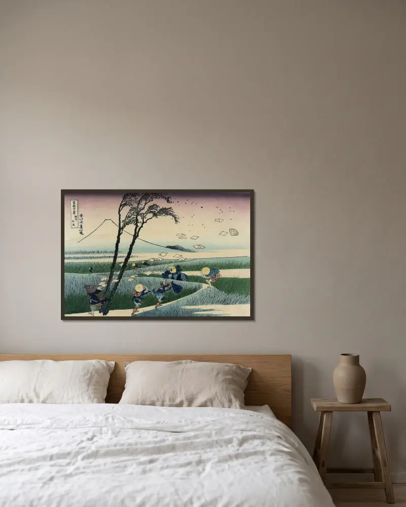 Sunshū ejiri von Katsushika Hokusai gerahmt an einer Wand