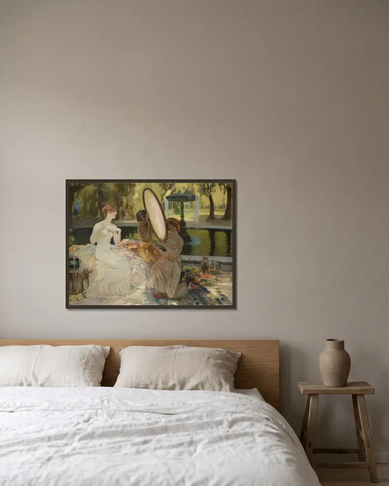 Fairy tale jewels av Kazimierz Stabrowski inramad på en vägg