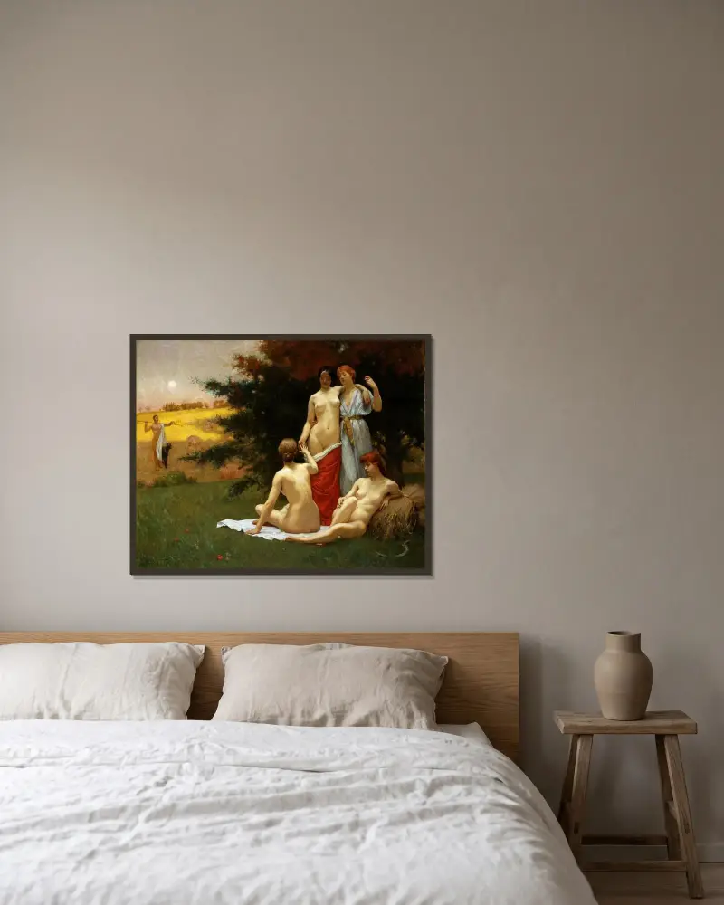 An Eclogue von Kenyon Cox gerahmt an einer Wand
