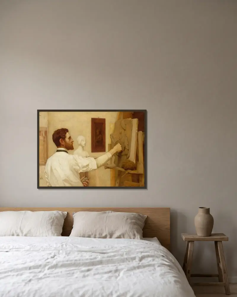 Augustus Saint-Gaudens von Kenyon Cox gerahmt an einer Wand