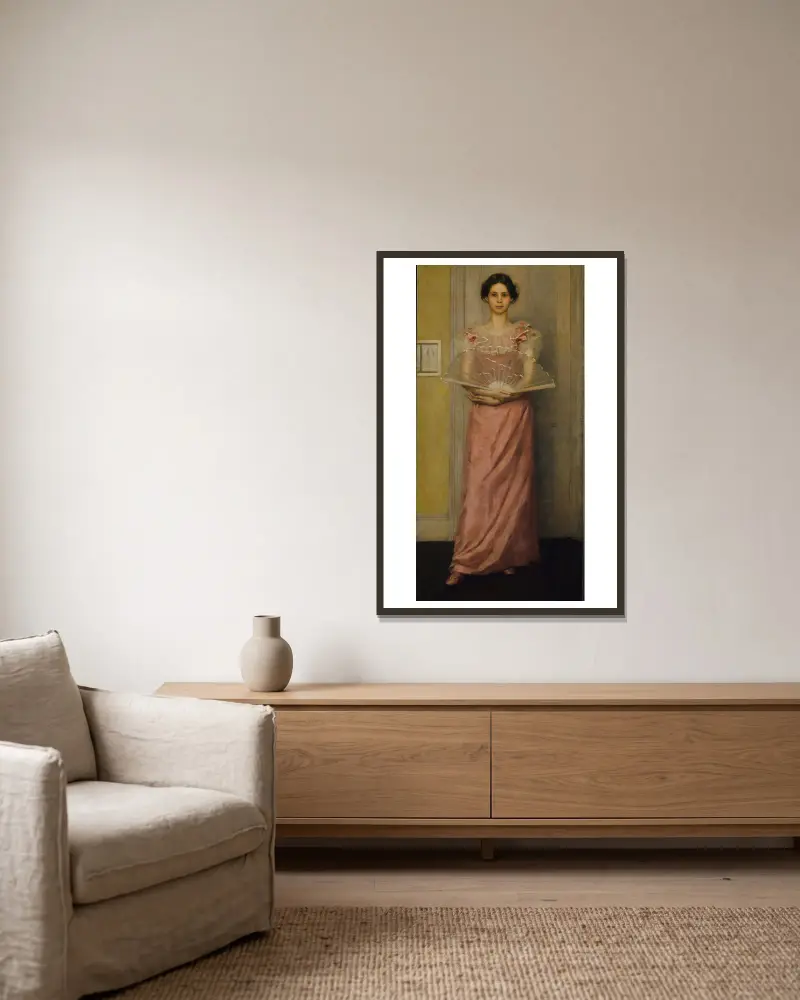 Louise Howland King (Mrs. Kenyon Cox) von Kenyon Cox gerahmt an einer Wand