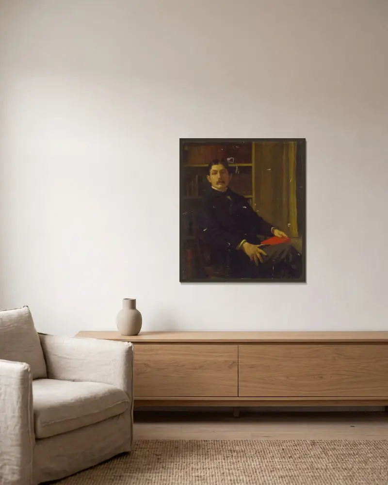 Portrait Of Mr. Wiley av Kenyon Cox inramad på en vägg
