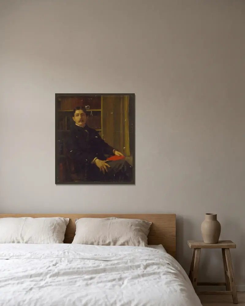 Portrait Of Mr. Wiley av Kenyon Cox inramad på en vägg