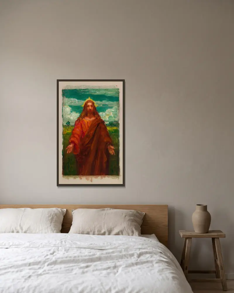 Study for ‘Christ’ von Kenyon Cox gerahmt an einer Wand