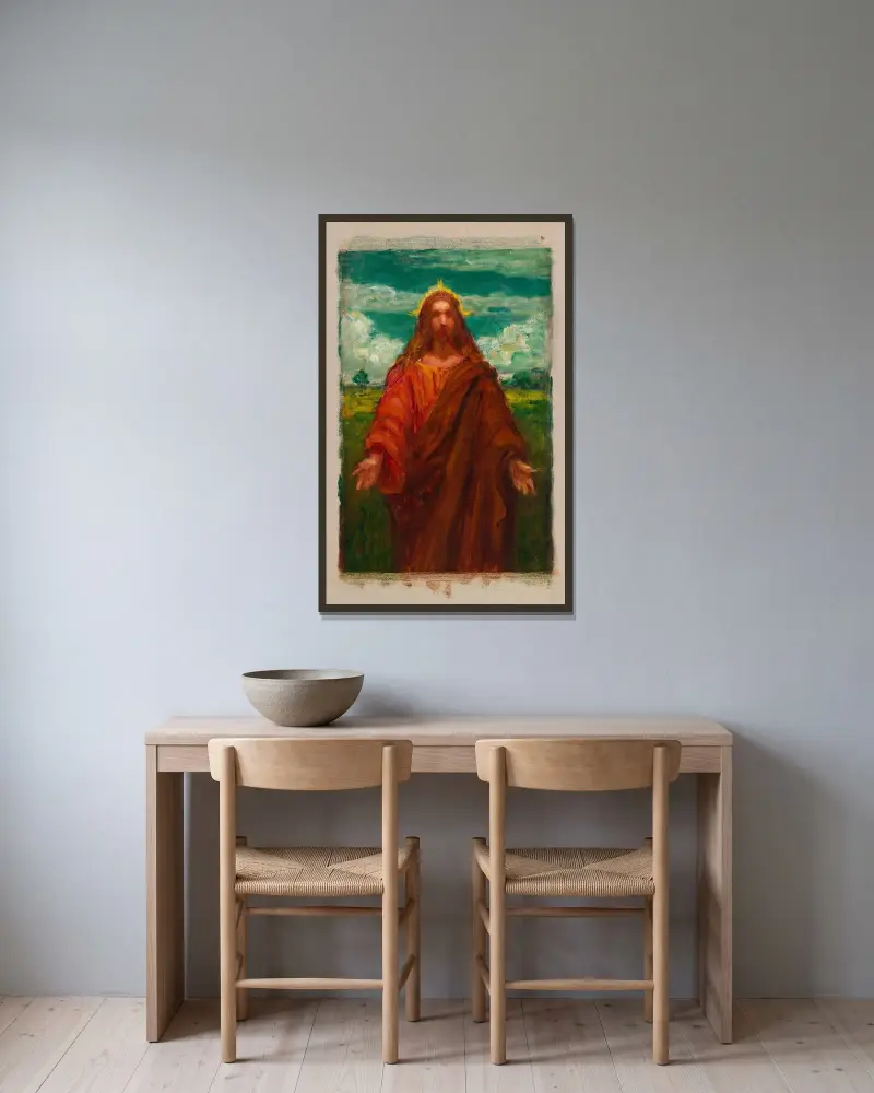 Study for ‘Christ’ von Kenyon Cox gerahmt an einer Wand