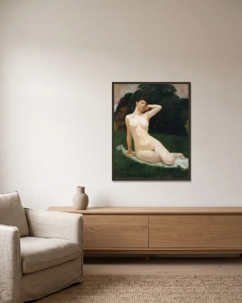 Study for Evening von Kenyon Cox gerahmt an einer Wand