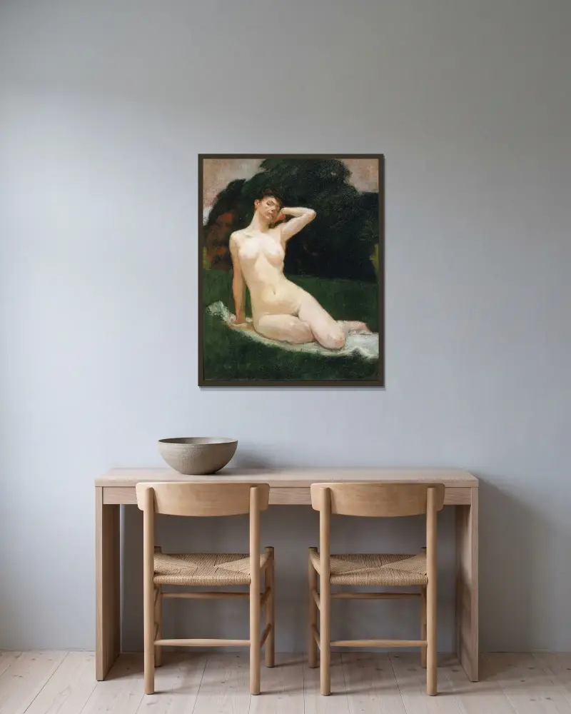 Study for Evening von Kenyon Cox gerahmt an einer Wand