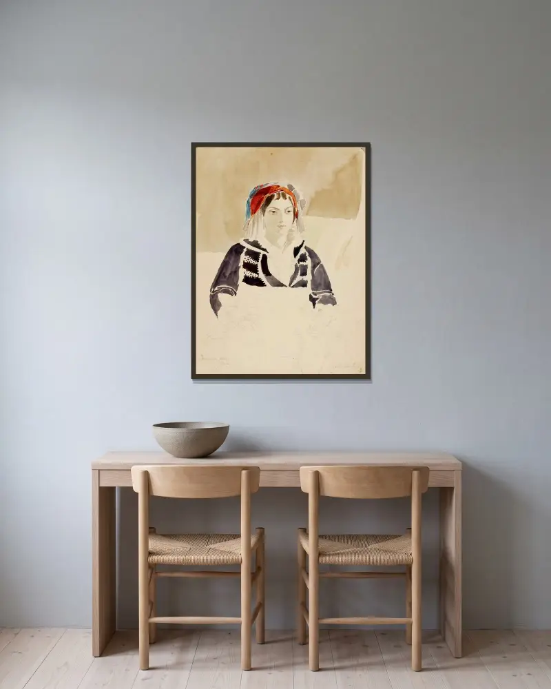 Armenische Dame, Pera von Miner Kilbourne Kellogg gerahmt an einer Wand