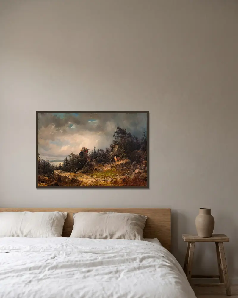 Fuchs in der Falle von Kilian Zoll gerahmt an einer Wand