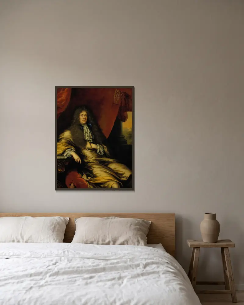 Graf Johan Gabriel Stenbock von David Klöcker Ehrenstrahl gerahmt an einer Wand
