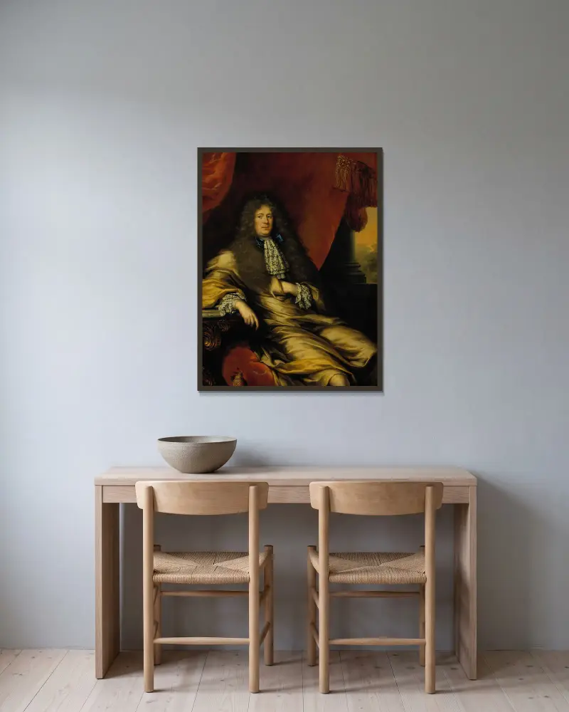 Graf Johan Gabriel Stenbock von David Klöcker Ehrenstrahl gerahmt an einer Wand