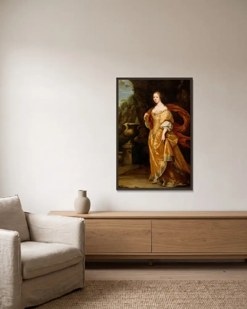 Ingeborg Banér von David Klöcker Ehrenstrahl gerahmt an einer Wand