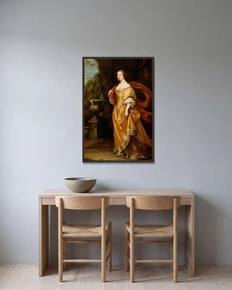 Ingeborg Banér von David Klöcker Ehrenstrahl gerahmt an einer Wand