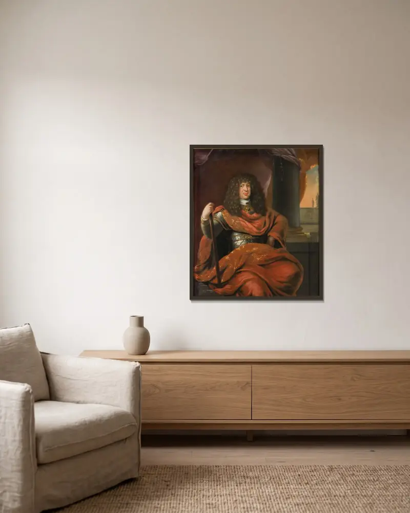Kristian Albrekt, 1641–1694 av David Klöcker Ehrenstrahl inramad på en vägg