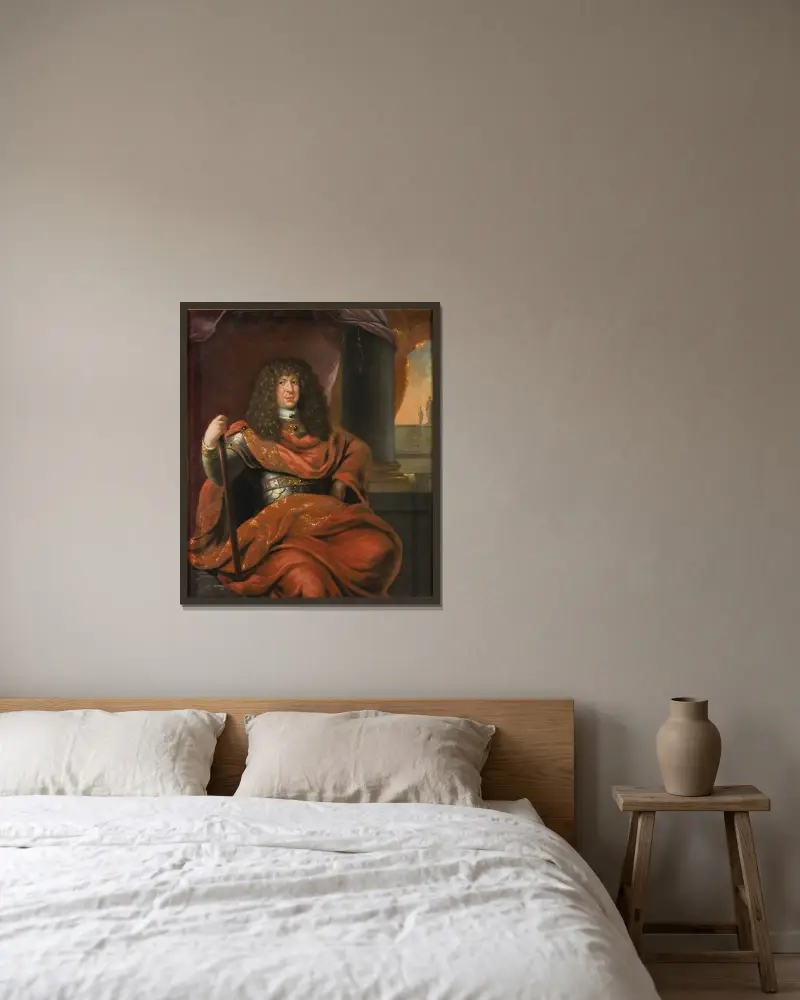 Kristian Albrekt, 1641–1694 av David Klöcker Ehrenstrahl inramad på en vägg