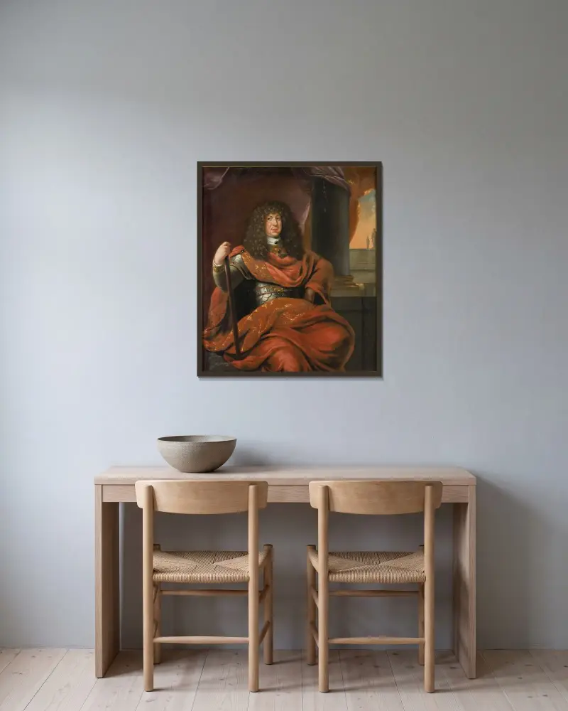 Kristian Albrekt, 1641–1694 av David Klöcker Ehrenstrahl inramad på en vägg