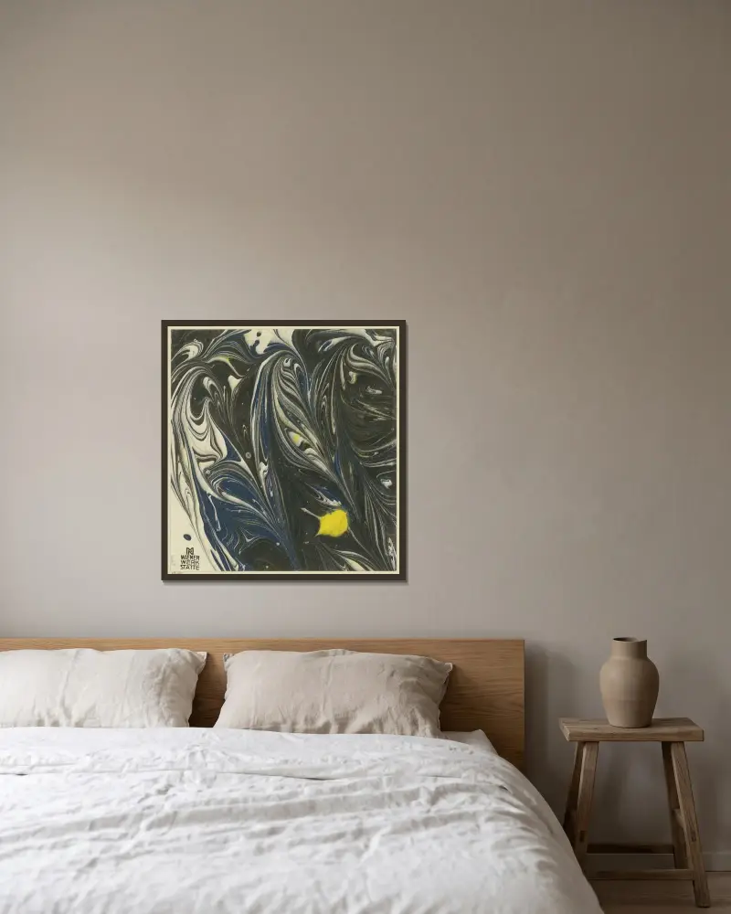 Marmorpapier, 1903 – Nr. 1 von Koloman Moser gerahmt an einer Wand
