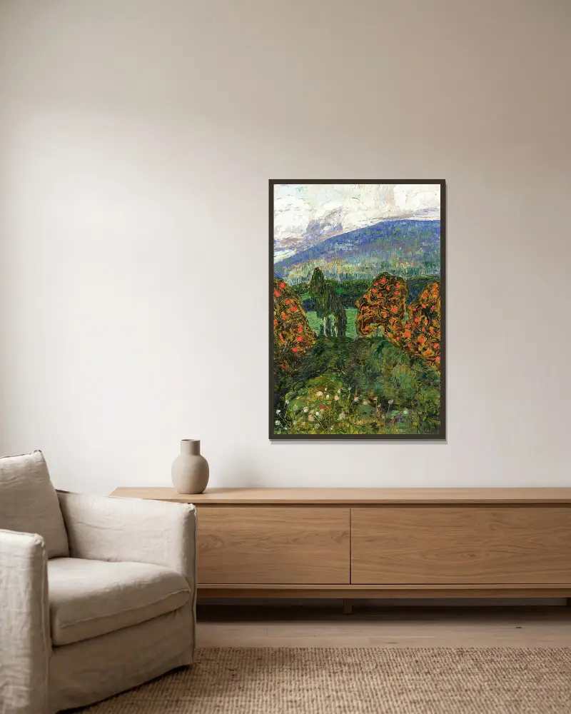 Nordische Landschaft, 1908 – Nr. 2 von Konrad Mägi gerahmt an einer Wand
