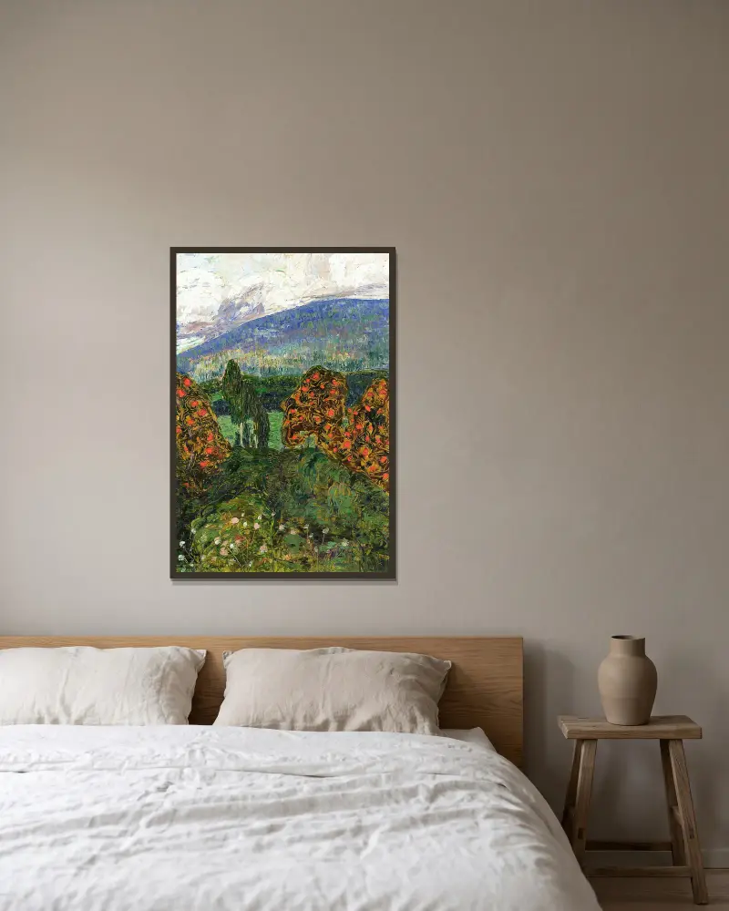 Nordische Landschaft, 1908 – Nr. 2 von Konrad Mägi gerahmt an einer Wand