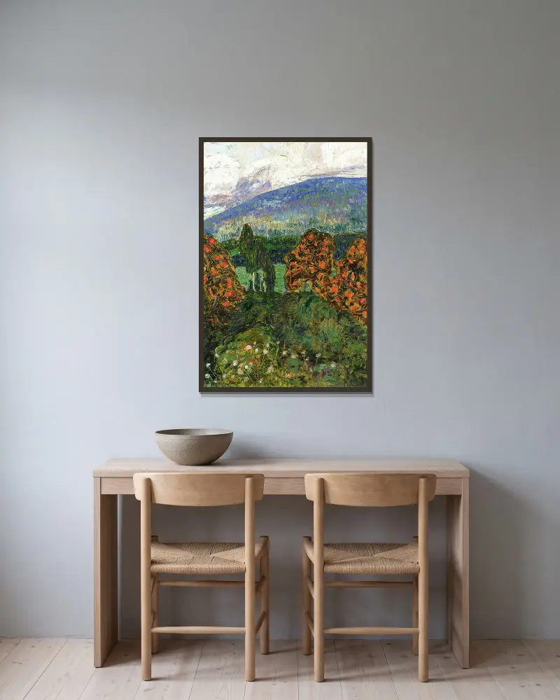 Nordische Landschaft, 1908 – Nr. 2 von Konrad Mägi gerahmt an einer Wand