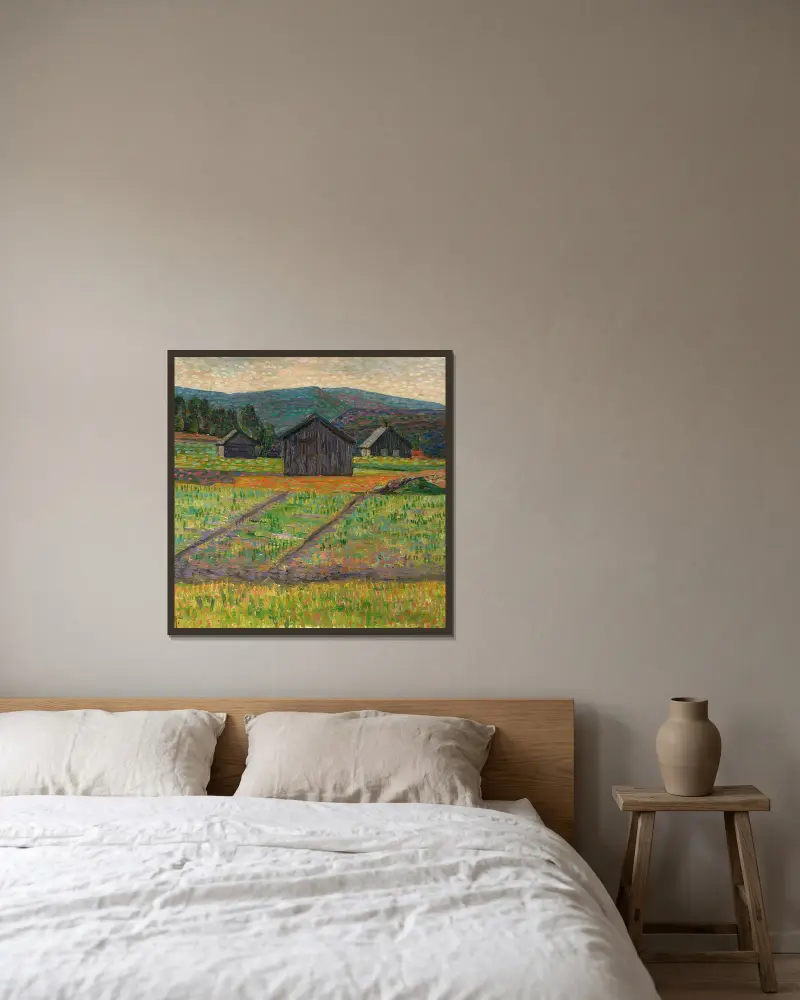 Nordische Landschaft, 1908 – Nr. 1 von Konrad Mägi gerahmt an einer Wand