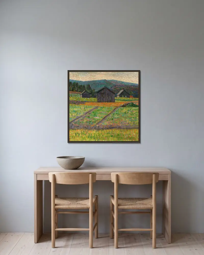 Nordische Landschaft, 1908 – Nr. 1 von Konrad Mägi gerahmt an einer Wand