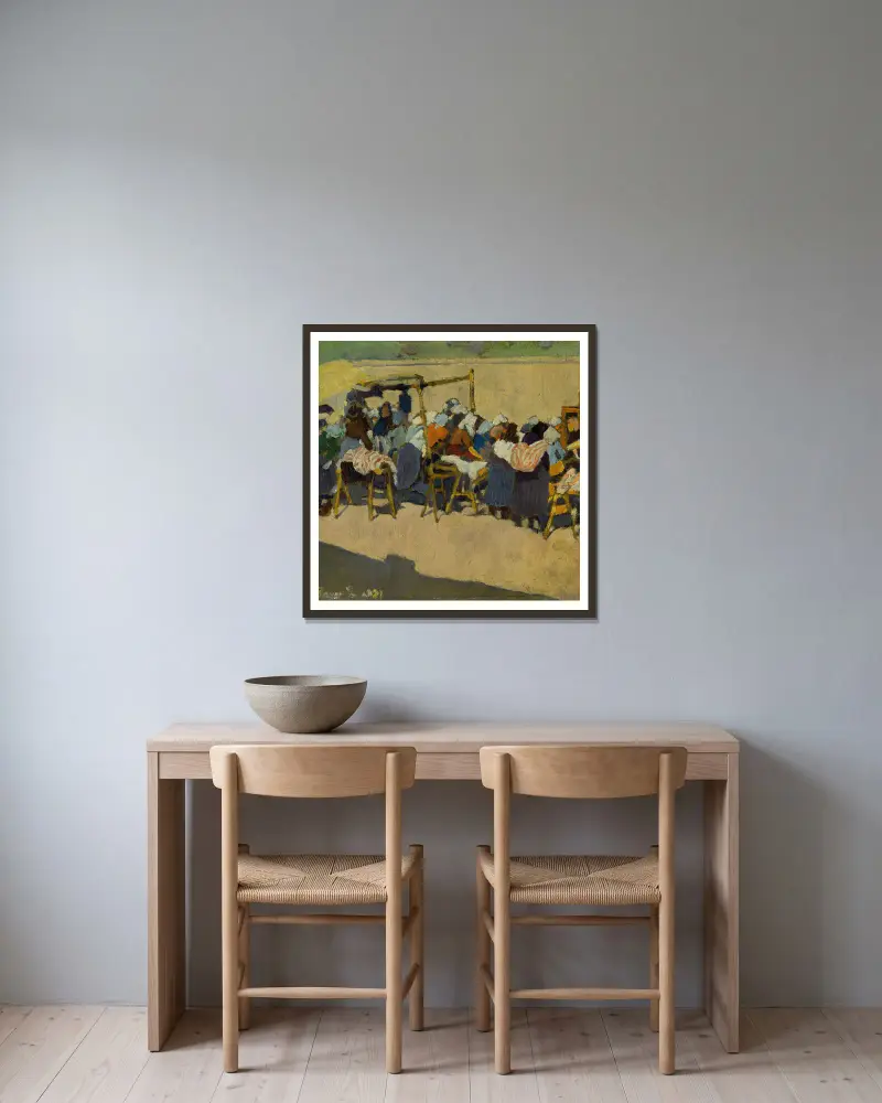 Na trhu, Konštantín Bauer v rámu na stěně