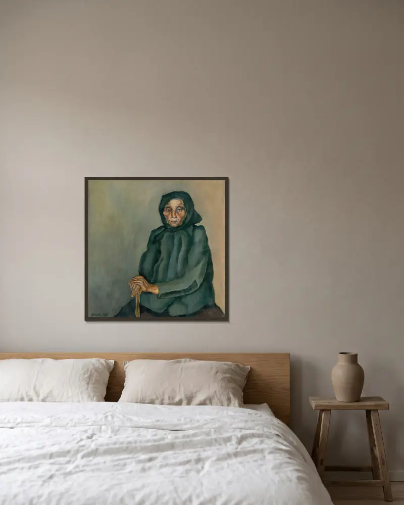Stáří, Konštantín Bauer v rámu na stěně