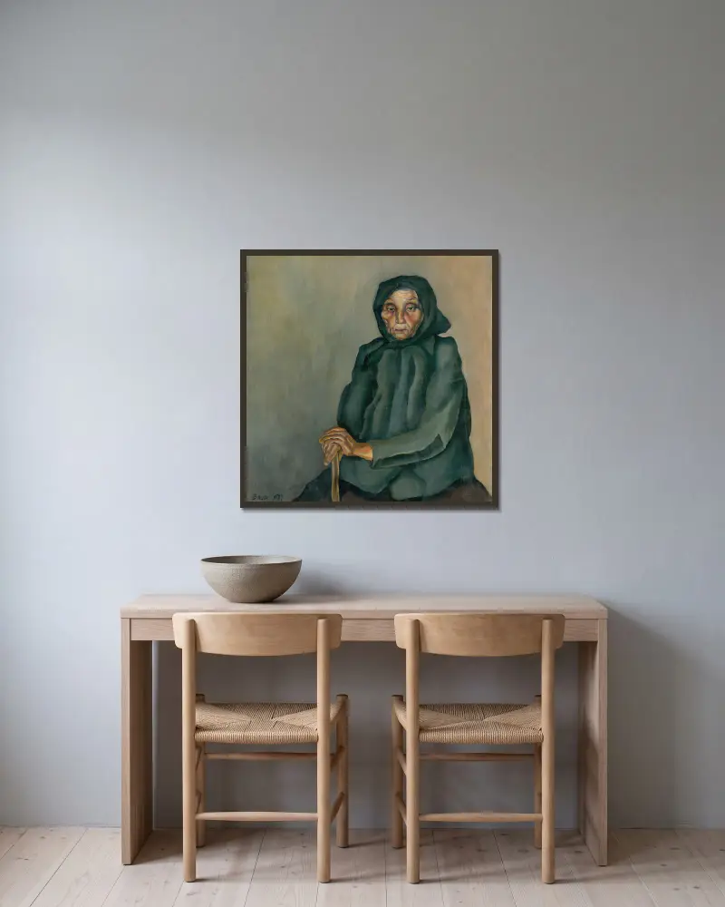 Stáří, Konštantín Bauer v rámu na stěně