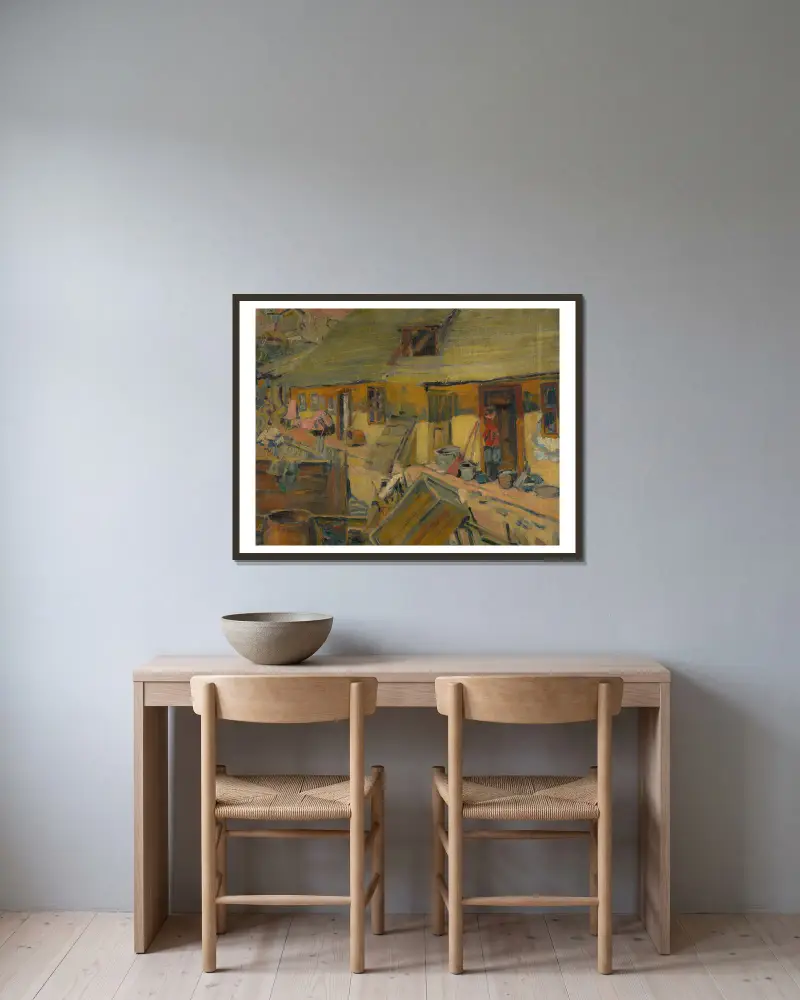 Selský dvůr, Konštantín Bauer v rámu na stěně
