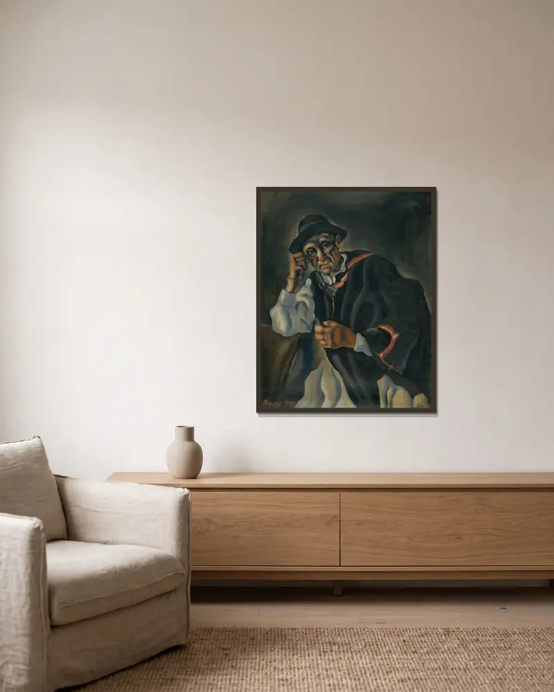 Der Bauer von Konštantín Bauer gerahmt an einer Wand