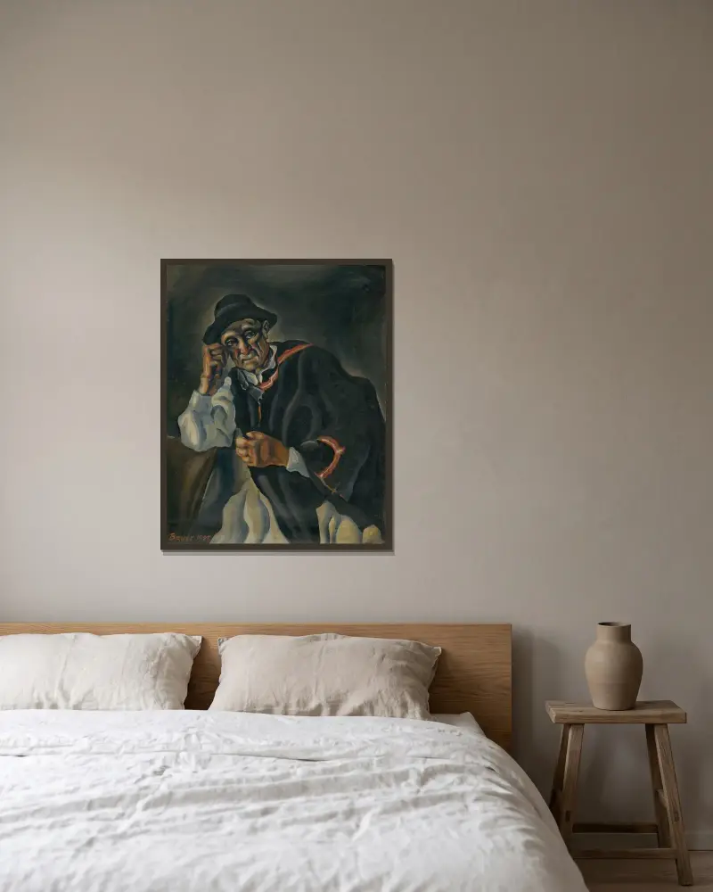 Der Bauer von Konštantín Bauer gerahmt an einer Wand