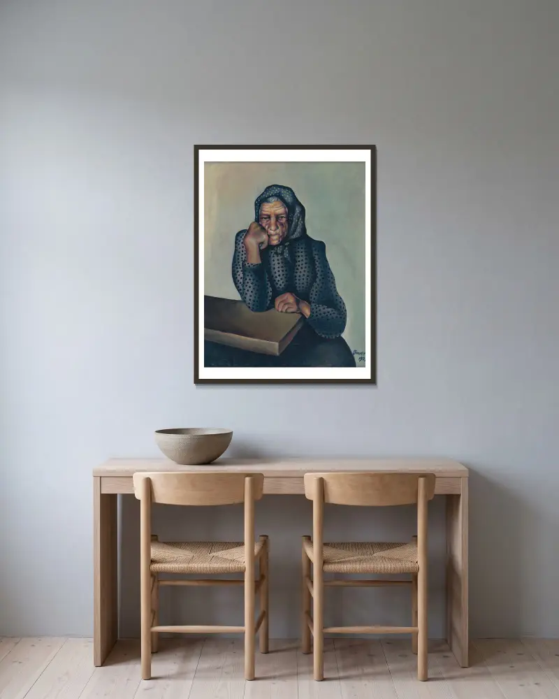 Starost, Konštantín Bauer v rámu na stěně