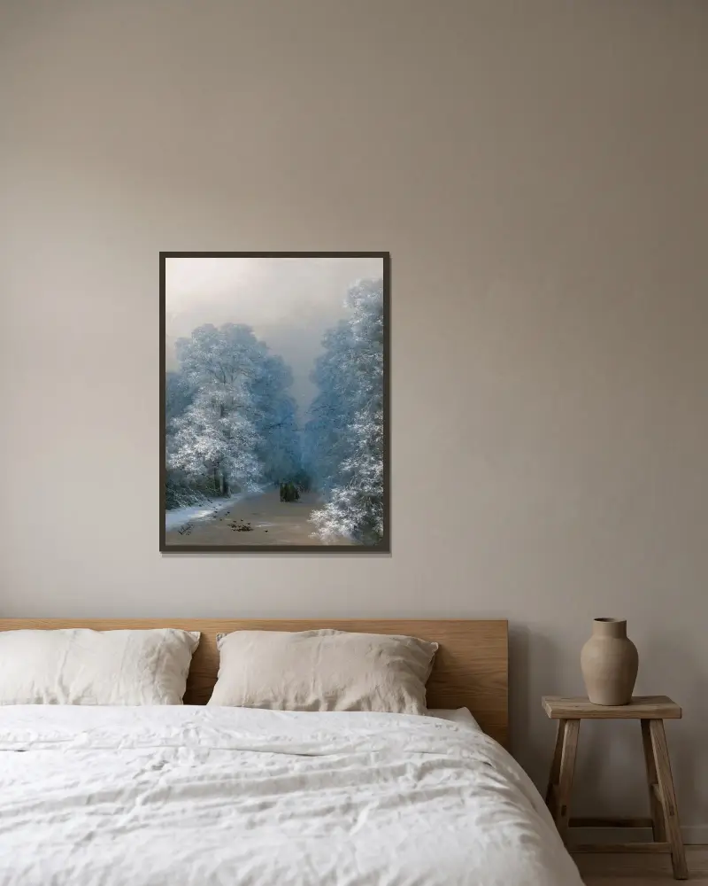 Winterlandschaft von Ivan Konstantinovich Aivazovsky gerahmt an einer Wand