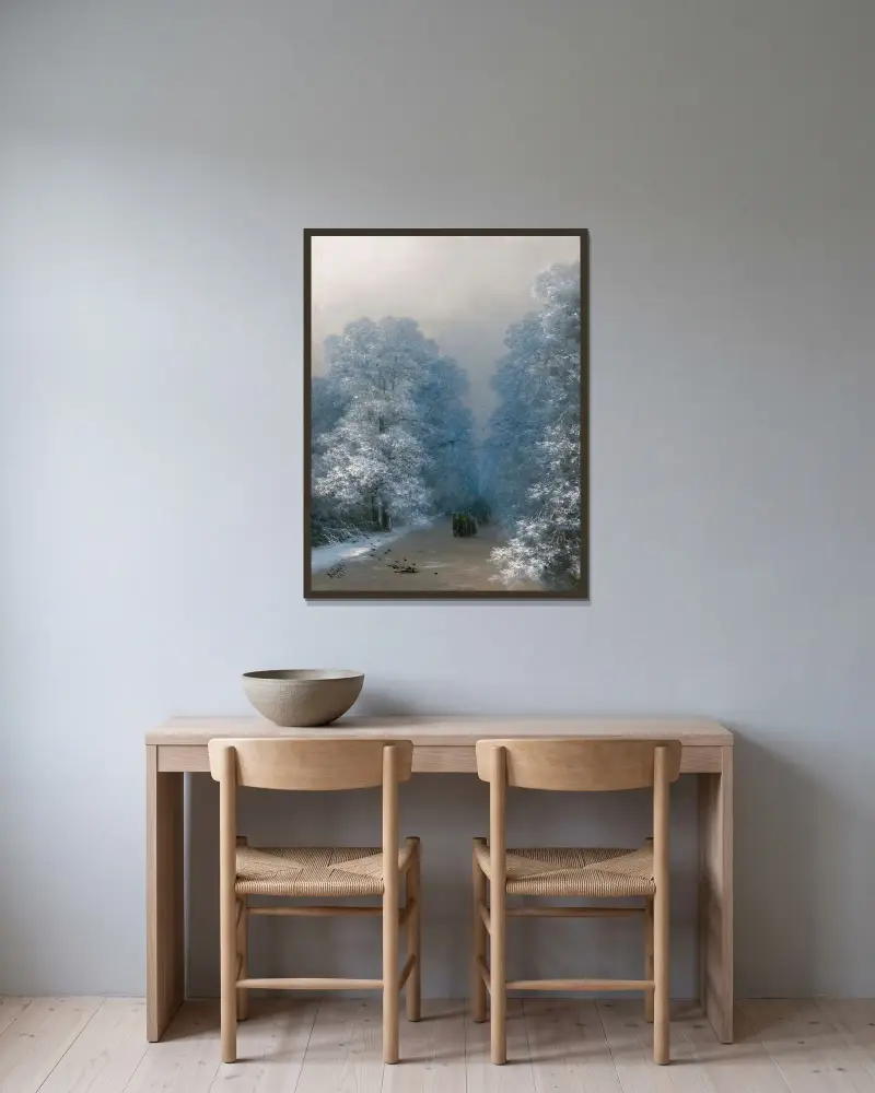 Winterlandschaft von Ivan Konstantinovich Aivazovsky gerahmt an einer Wand