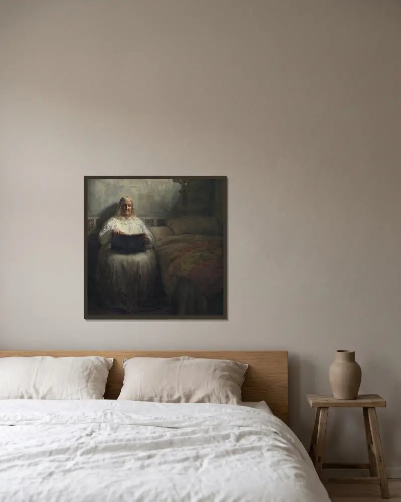 Leonora Christina im Kloster Maribo von Kristian Zahrtmann gerahmt an einer Wand