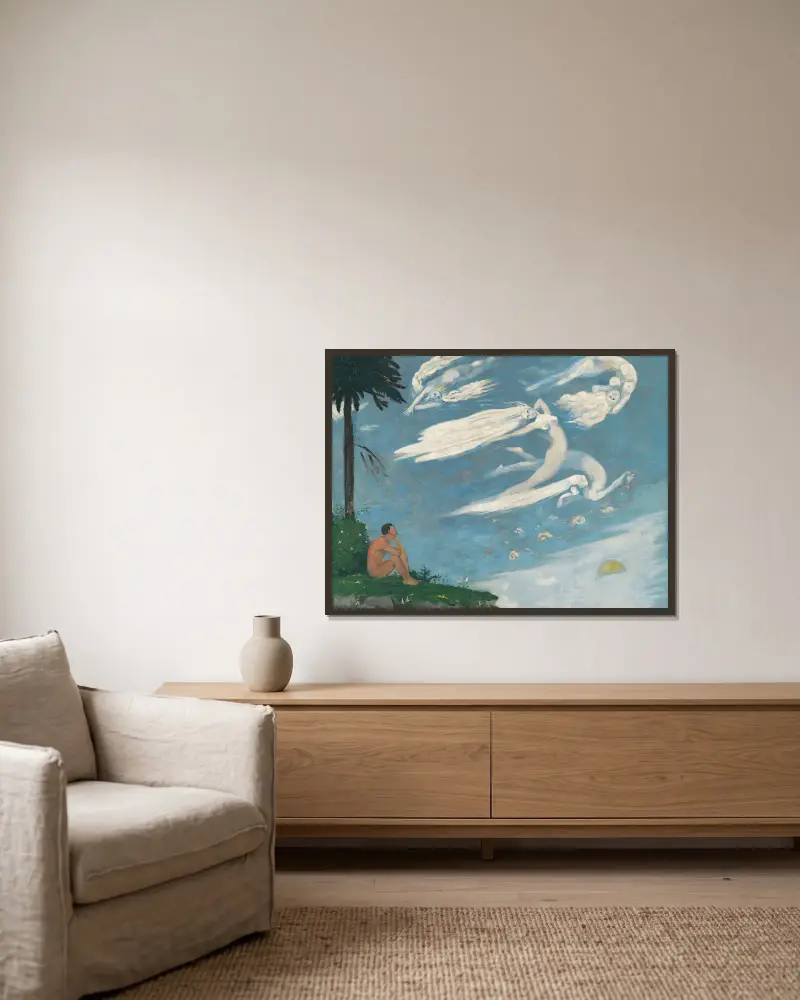 Komposition von Arnold Peter Weisz-Kubínčan gerahmt an einer Wand