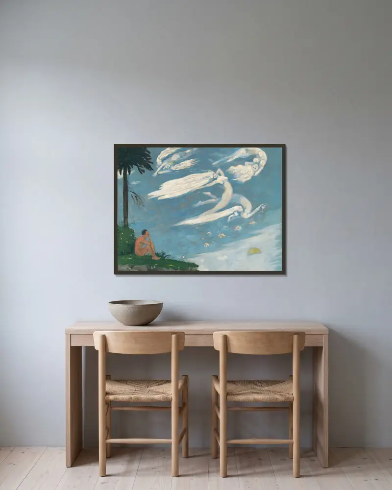 Komposition von Arnold Peter Weisz-Kubínčan gerahmt an einer Wand
