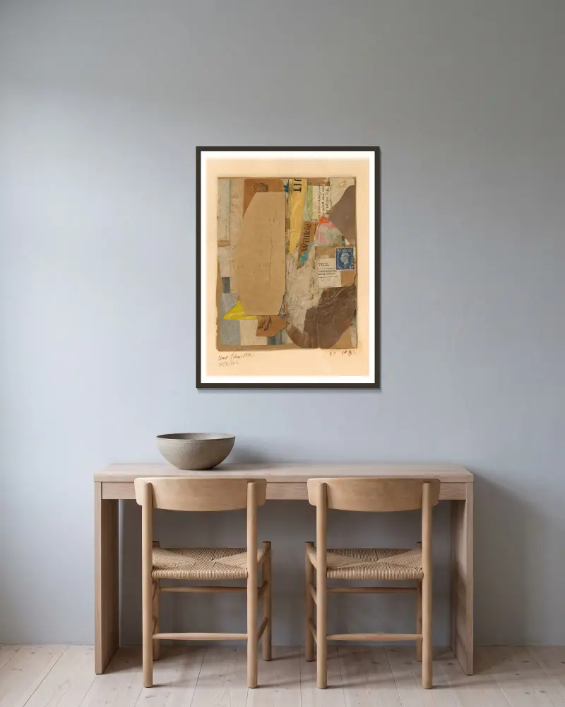 47 108 Willkie von Kurt Schwitters gerahmt an einer Wand