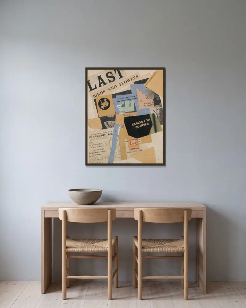 C 50 Last Birds And Flowers von Kurt Schwitters gerahmt an einer Wand