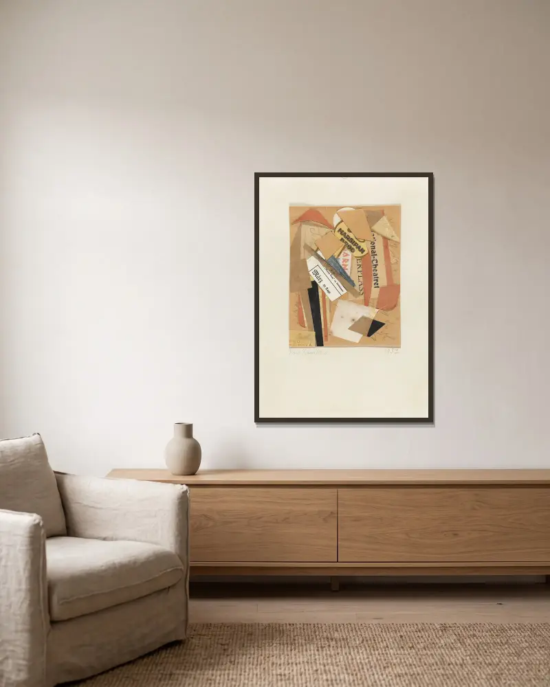 Kolaż, Kurt Schwitters w ramie na ścianie