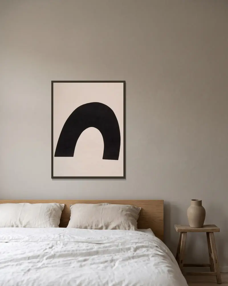 Das Meer von Kurt Schwitters gerahmt an einer Wand