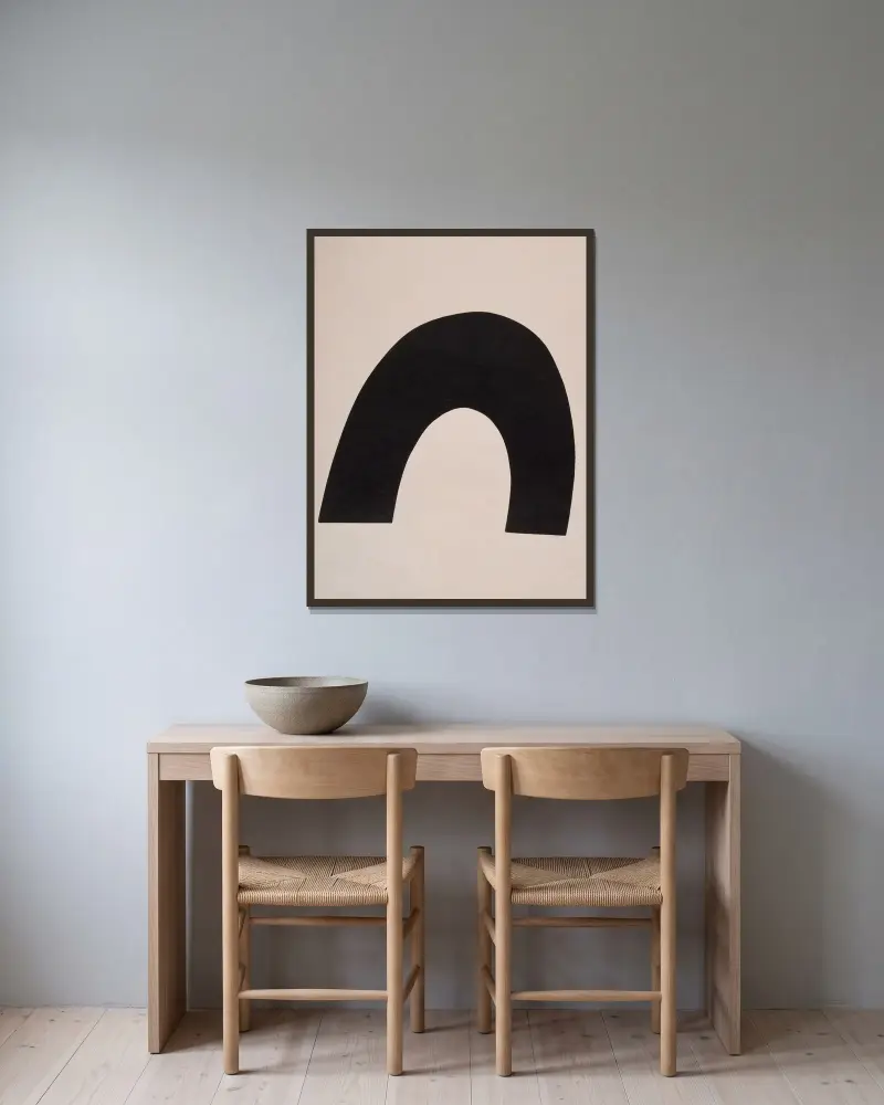 Das Meer von Kurt Schwitters gerahmt an einer Wand