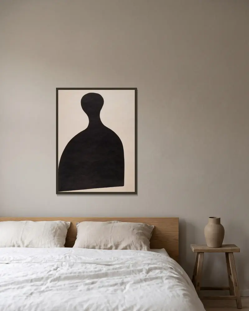 Eierschläger von Kurt Schwitters gerahmt an einer Wand