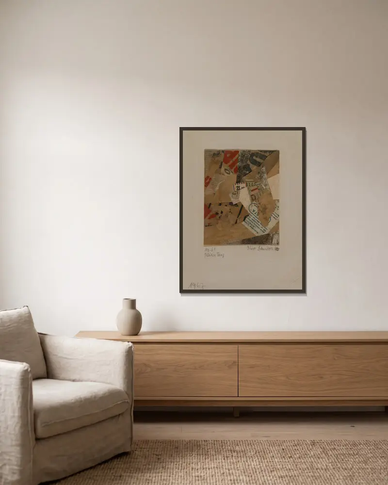 Malý tanec, Kurt Schwitters v rámu na stěně