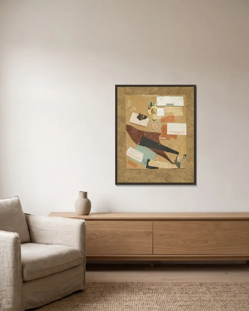 Milk Flower von Kurt Schwitters gerahmt an einer Wand
