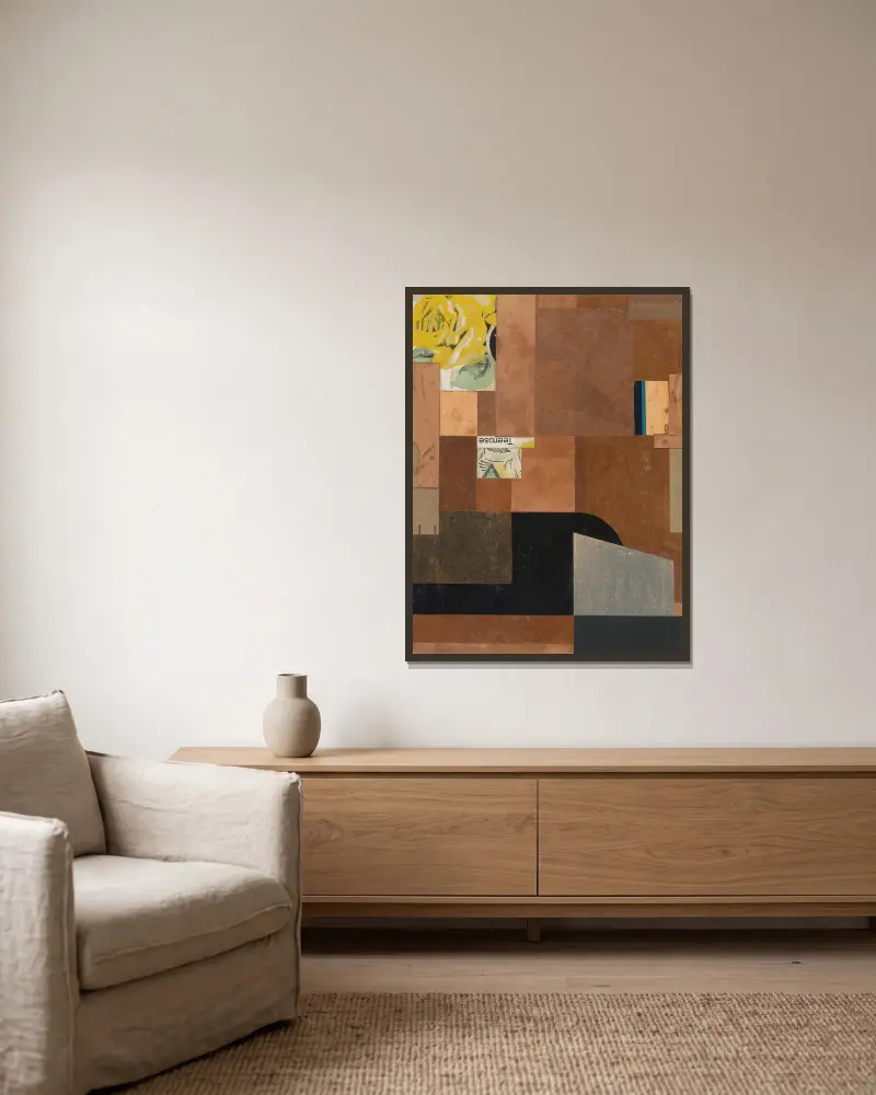 Čajová růže, Kurt Schwitters v rámu na stěně