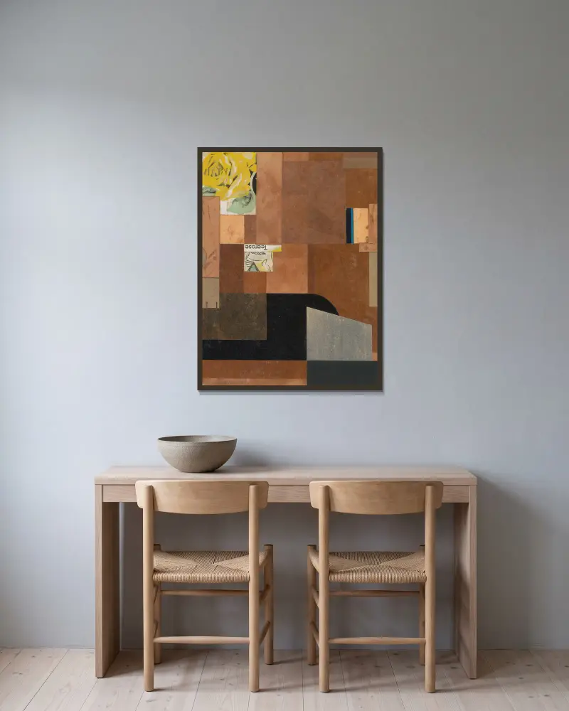 Čajová růže, Kurt Schwitters v rámu na stěně