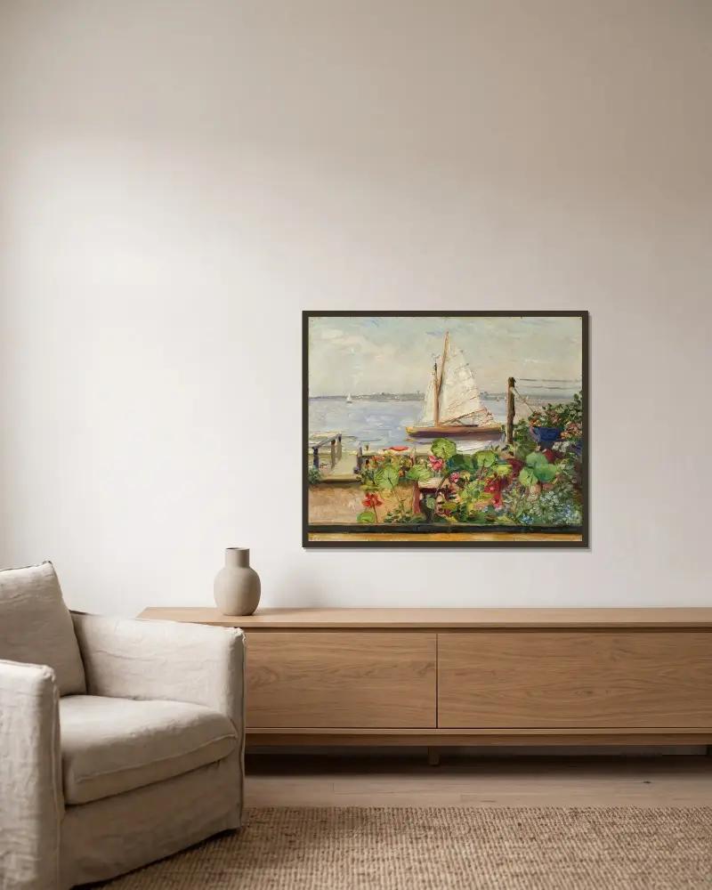 Utan titel (Vid Steinhuder Meer) av Kurt Schwitters inramad på en vägg